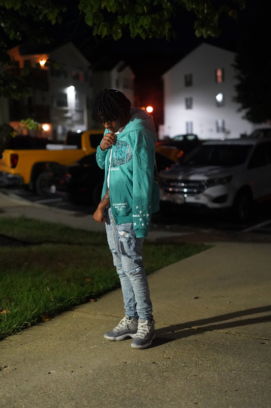 Teal Blue AliasHush Hoodie