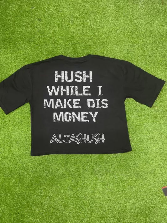 OVERSIZED CROPPED BLACK T-SHIRT